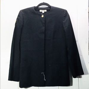 Cassidy Black Overcoat with Patch M